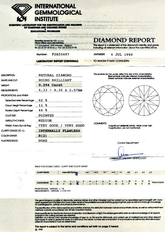 Foto 9 - Diamant IGI 0,294ct Brillant Lupenrein Wesselton, D5738