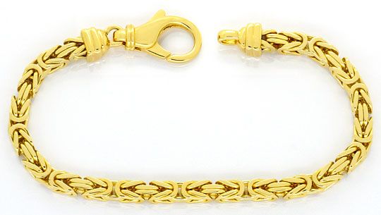 Foto 1 - Königsketten Goldarmband massiv Gelbgold, 14K Karabiner, K2512