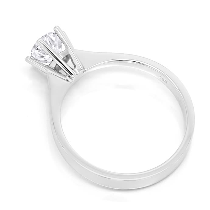 Foto 3 - Brillant-Solitär Ring 0,90ct Weiss Lupenrein, Weißgold, R6185