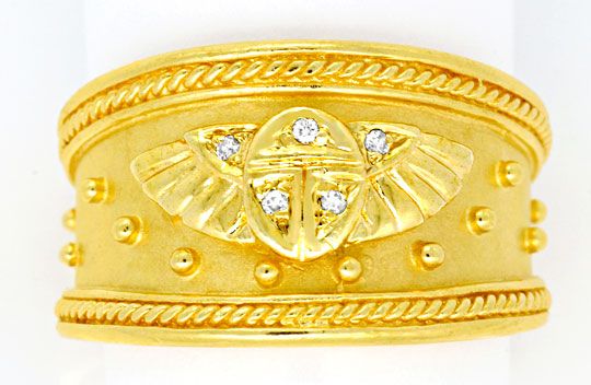 Foto 2 - Gelbgold-Ring, 5 Diamanten! Tolles Design! 14Karat/585, S0937