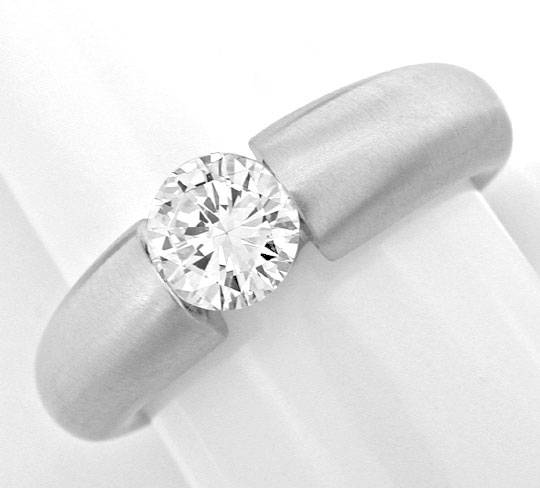 Foto 2 - Brillant-Spann Band Ring Wg, 0.83ct Diamant, S3868